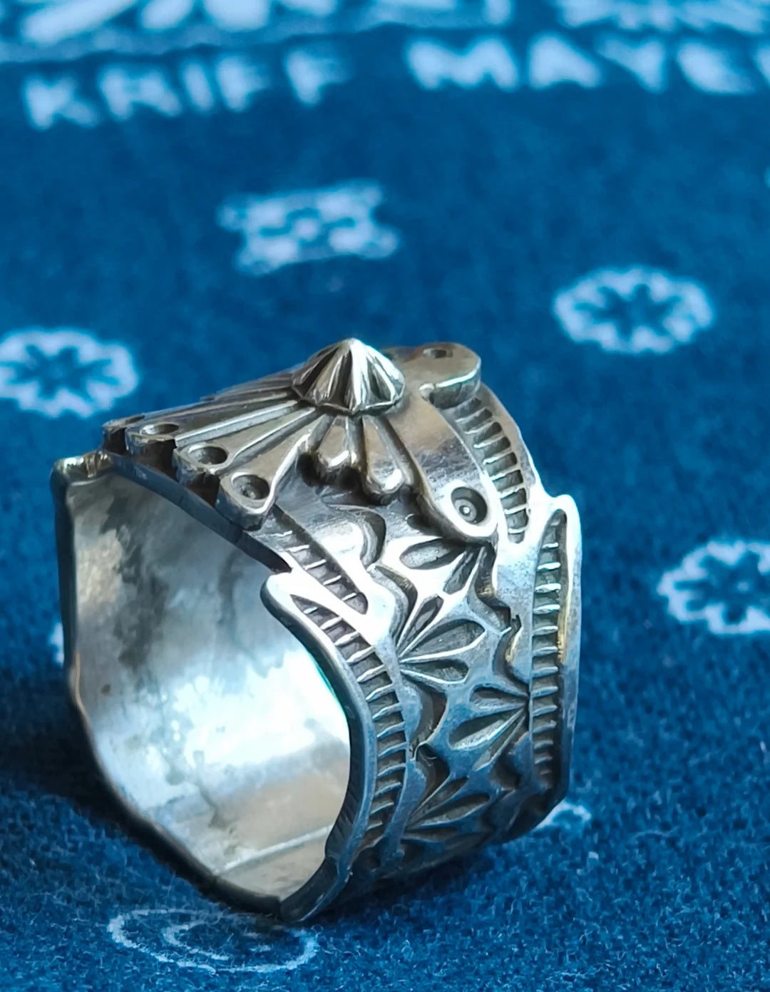 Indian Thunderbird Silver Jewelry Ring Metalworking Handmade